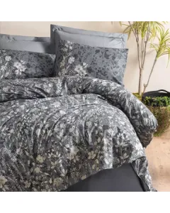 Nova Home "Comely" Duvet Cover Set - 100% Cotton - King/Super King - 4 Pcs - Grey available at The Scout - Amman, Jordan