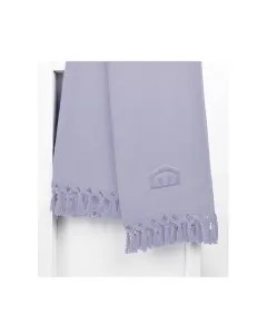 Manterol Plain  Beach Towel with Tassels - 100% Cotton - 85x145 cm - Mauve