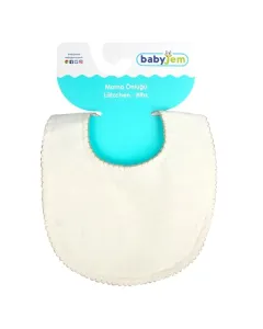 Babyjem Plain Muslin Bib  - Cotton 100% - Ecru