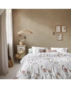 Bedding House Rustic Duvet Cover Set - 100% Cotton - Queen - 3 Pcs -  White available at The Scout - Amman, Jordan