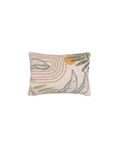 Nova Home "Leafloom" Handmade Embroidery Cushion Cover - 35x50 cm - Multicolor available at The Scout - Amman, Jordan