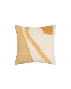 Nova Home "Petal" Handmade Embroidery Cushion Cover - 50x50 cm - Yellow available at The Scout - Amman, Jordan