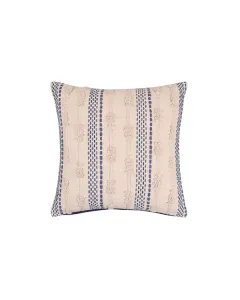 Nova Home "Silvachic" Handmade Embroidery Cushion Cover - 50x50 cm - Blue/Beige available at The Scout - Amman, Jordan