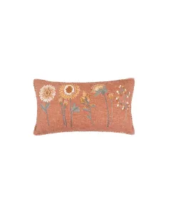 Nova Home "Dost" Handmade Embroidery Cushion Cover - 35x60 cm - Orange available at The Scout - Amman, Jordan