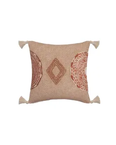 Nova Home "Spectra" Handmade Embroidery Cushion Cover - 50x50 cm - Orange available at The Scout - Amman, Jordan