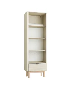 Pinio Miloo Tall Book Shelf - 4 shelves with drawer - Champagne available at The Scout - Amman, Jordan