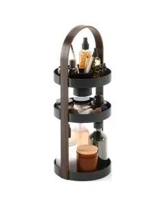 Umbra "Bellwood" Cosmetic Organizer - Wood - Black/Walnut available at The Scout - Amman, Jordan