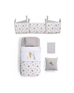 Funna Circus Baby Bed Set - 7 Pcs - Grey available at The Scout - Amman, Jordan