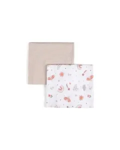 Funna Sunny Blanket Set - 2 Pcs - 100% Cotton - Beige available at The Scout - Amman, Jordan