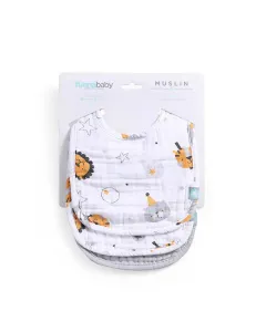 Funna Circus Muslin Bib Set - 3 Pcs - Cotton 100% - Grey available at The Scout - Amman, Jordan