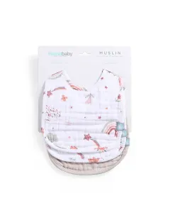 Funna Sunny Muslin Bib Set - 3 Pcs - Cotton 100% - Beige available at The Scout - Amman, Jordan