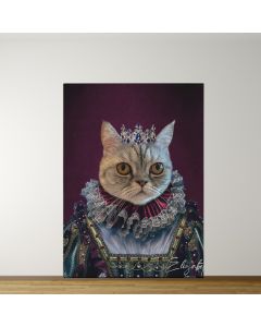 Queenly Grace -&#128062; Custom Pet Portrait - premium quality product. - رقي ملوكي -&#128062; بورتريه مخصص للحيوانات الأليفة - منتج عالي الجودة.