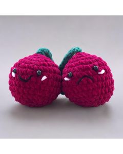 Fluffy Crochet Twin Cherry Plushy