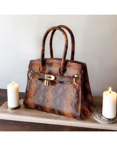 Luxurious Snake Leather Bag - Medium