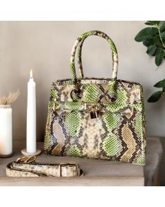 Luxurious Snake Leather Bag - Medium