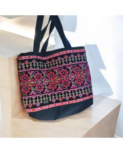 Handmade Shoulder Bag - Black/Pink