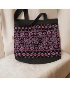 Handmade Shoulder Bag - Black/Pink