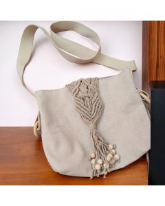 Handmade Shoulder Bag - Beige