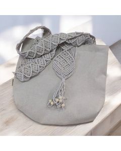 Handmade Shoulder Bag - Grey