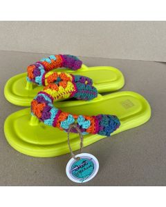 Colourful Neon Crochet Flip-Flop (Available In Sizes)