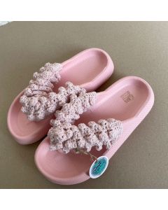 Pink Crochet Flip-Flop (Available In Sizes)