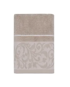 Nova Home Veria Embroidered Towel - 100% Cotton - 50x90 Cm - Beige available at The Scout - Amman, Jordan