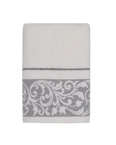 Nova Home Veria Embroidered Towel - 100% Cotton - 50x90 Cm - White available at The Scout - Amman, Jordan