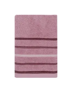 Nova Home Orion Striped Towel - 100% Cotton - 50x90 Cm - Rose available at The Scout - Amman, Jordan