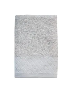 Nova Home Paragon Jacquard with Silver Details Towel - 100% Cotton - 50x90 Cm - Beige available at The Scout - Amman, Jordan