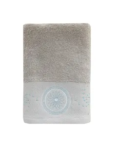 Nova Home Handan Embroidered Towel - 100% Cotton - 50x90 Cm - Beige available at The Scout - Amman, Jordan