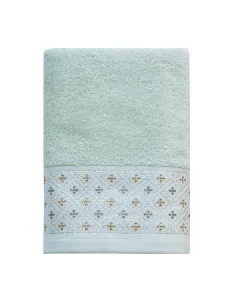Nova Home Roberta Towel with Silver Details - 100% Cotton - 50x90 Cm - Light Grey available at The Scout - Amman, Jordan