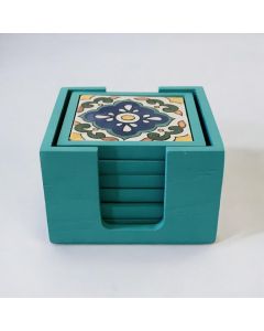 Handmade Coaster Box Set (Turquoise)