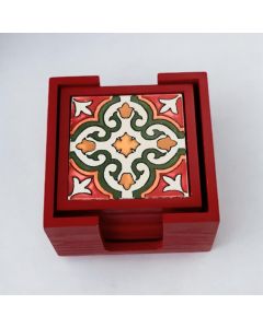 Handmade Coaster Box Set (Red)