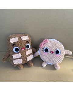 Fluffy Crochet Chocolate & Pancake Plushies