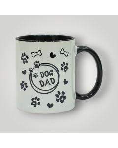 Ceramic Mug with the phrase “Dog Dad”, 11 oz