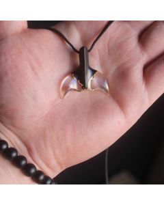 Whale's Tail Necklace with Ebony Wood