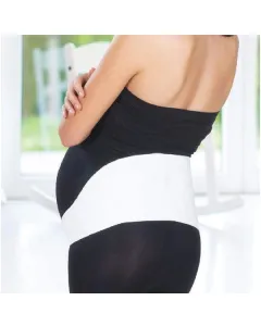 Babyjem Pregnancy Support Waist Band - White