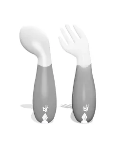 Babyjem Angled Cutlery Set - White