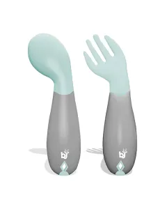 Babyjem Angled Cutlery Set - Green