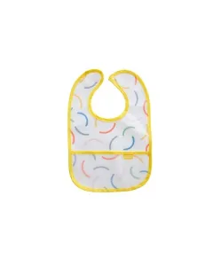 BabyJem Smileyface Double Sided Waterproof Baby Bib , 6 - 24 months - Yellow