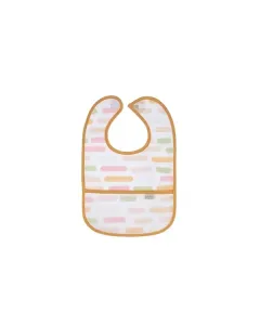 BabyJem Stripes Double Sided Waterproof Baby Bib , 6 - 24 months -  Pastel