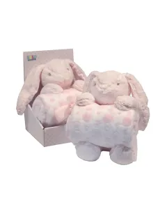 Nova Home Rabbit Baby Toy With Blanket  - Pink