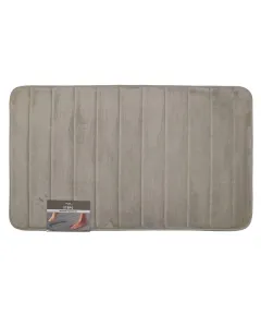 Nova Home Steps Memory Foam Non-Slip Bath Mat - 50x80 Cm - Light Grey