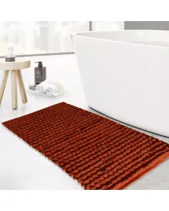 Nova Home Loopy Bath Mat - Chenille Cotton - Terra