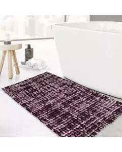 Nova Home Mesh Bath Mat - Chenille Cotton - Purple