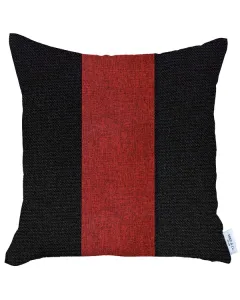 Nova Home Boho Chic Jacquard Cushion Cover - 45x45 cm - Black & Red