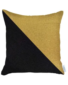 Nova Home Boho Chic Jacquard Cushion Cover - 45x45 cm - Black & yellow