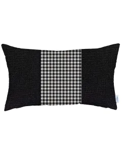 Nova Home Boho Chic Jacquard Cushion Cover - 30x50 cm - Black & White