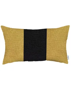 Nova Home Boho Chic Jacquard Cushion Cover - 30x50 cm - Black & Yellow