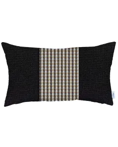 Nova Home Boho Chic Jacquard Cushion Cover - 30x50 cm - Black